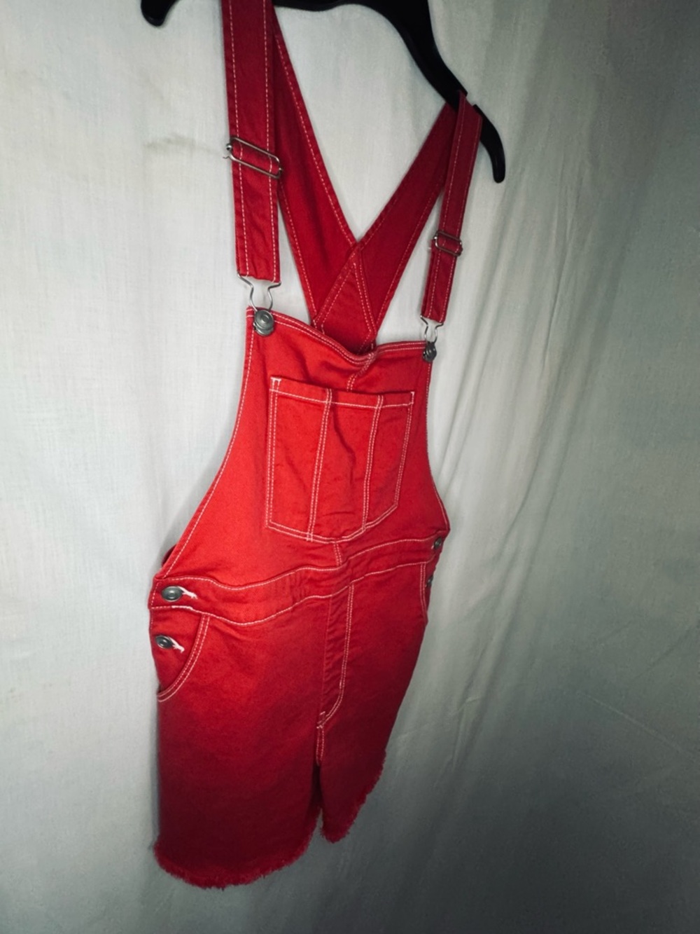 Women’s Overall Shorts with Fringe Detail - Picture 3 of 5